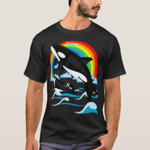 Orca Whale Jumping Orcas Whale Watching  T-Shirt