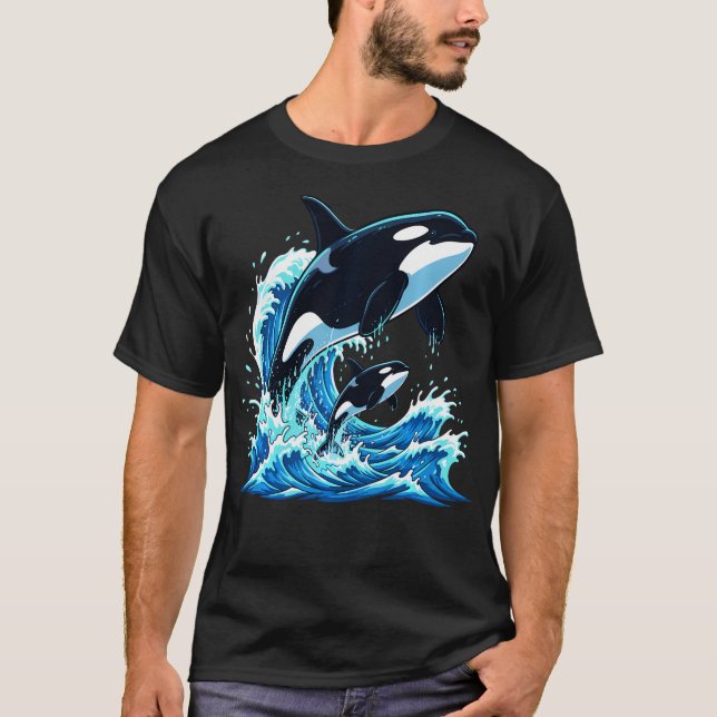 Orca Whale Ocean T-Shirt (Front)