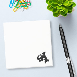 Orca Whale on White Post-it Notes