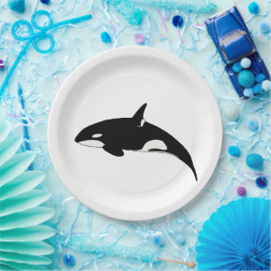 Orca Whale Paper Plate
