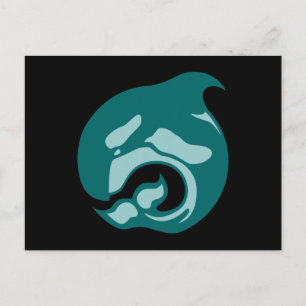 orca whale postcard