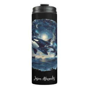 Orca Whale Sailing Nautical Ship Drink Tumbler