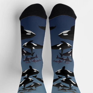 Orca Whale Socks Whale Art Socks - Customize