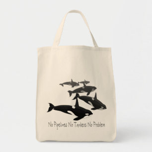 Orca Whale Tote Bag Eco-Friendly Killer Whale Bag