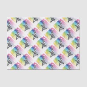 Orca Whale Tribal Rainbow Art Tissue Paper