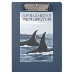 Orca Whales #1 - Anacortes, Washington Clipboard