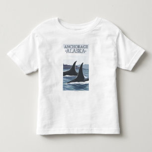Orca Whales #1 - Anchorage, Alaska Toddler T-Shirt