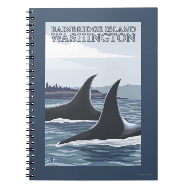 Orca Whales #1 - Bainbridge Island, Washington Notebook (Front)