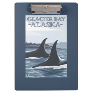 Orca Whales #1 - Glacier Bay, Alaska Clipboard