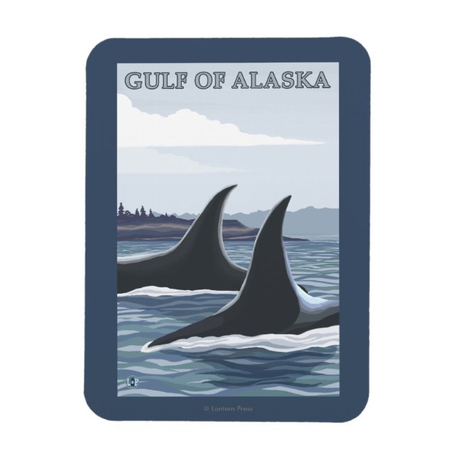 Orca Whales #1 - Gulf of Alaska Magnet (Vertical)