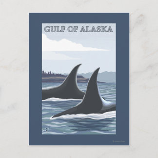 Orca Whales #1 - Gulf of Alaska Postcard