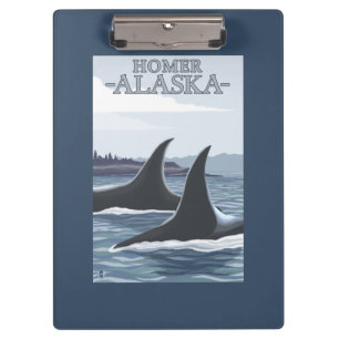 Orca Whales #1 - Homer, Alaska Clipboard