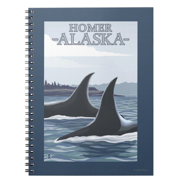Orca Whales #1 - Homer, Alaska Notebook (Front)
