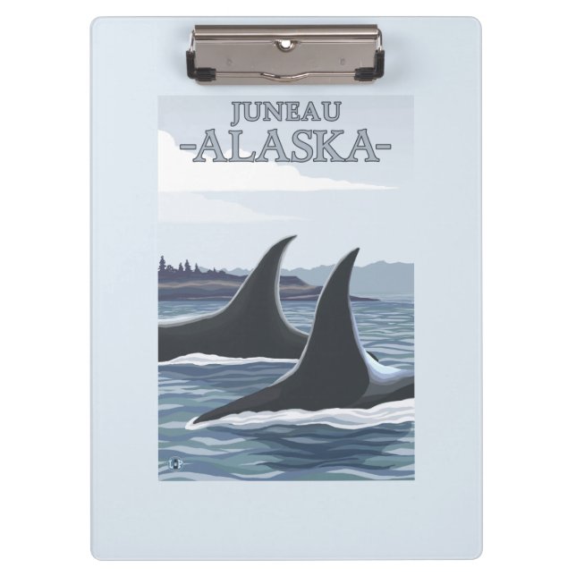 Orca Whales #1 - Juneau, Alaska Clipboard (Front)