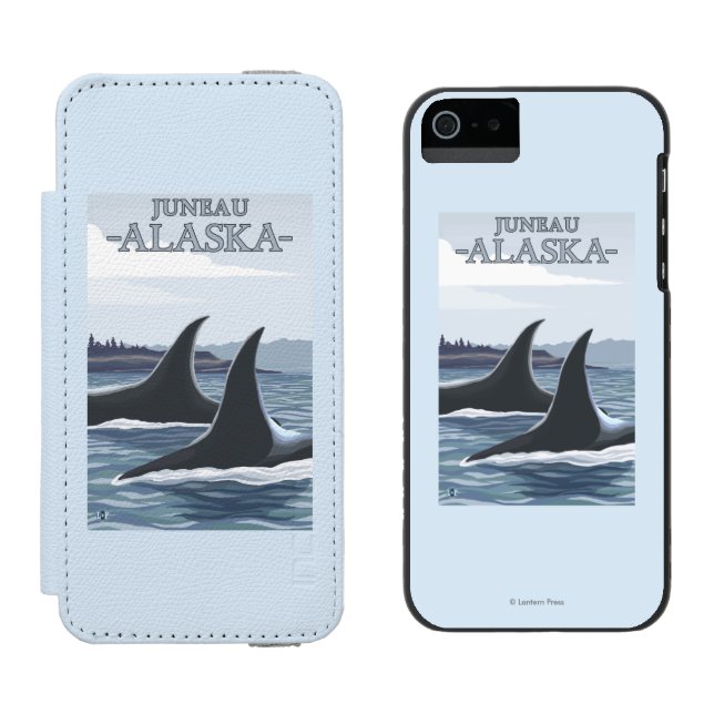 Orca Whales #1 - Juneau, Alaska Incipio iPhone Wallet Case (Side by Side)