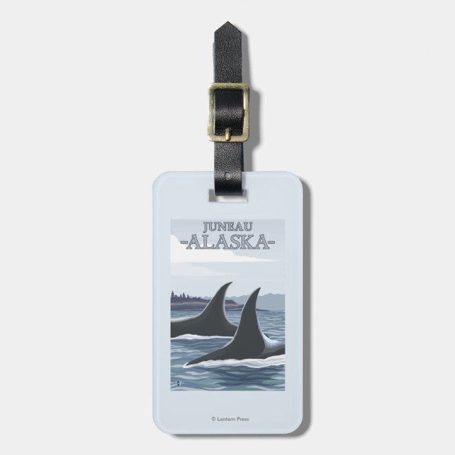 Orca Whales #1 - Juneau, Alaska Luggage Tag (Front Vertical)