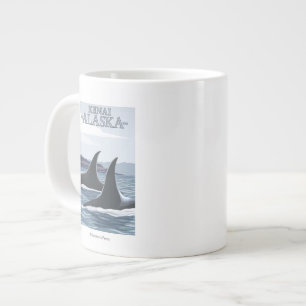 Orca Whales #1 - Kenai, Alaska Large Coffee Mug