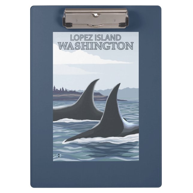 Orca Whales #1 - Lopez, Washington Clipboard (Front)