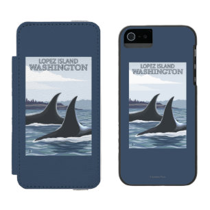 Orca Whales #1 - Lopez, Washington Incipio Watson™ iPhone 5 Wallet Case