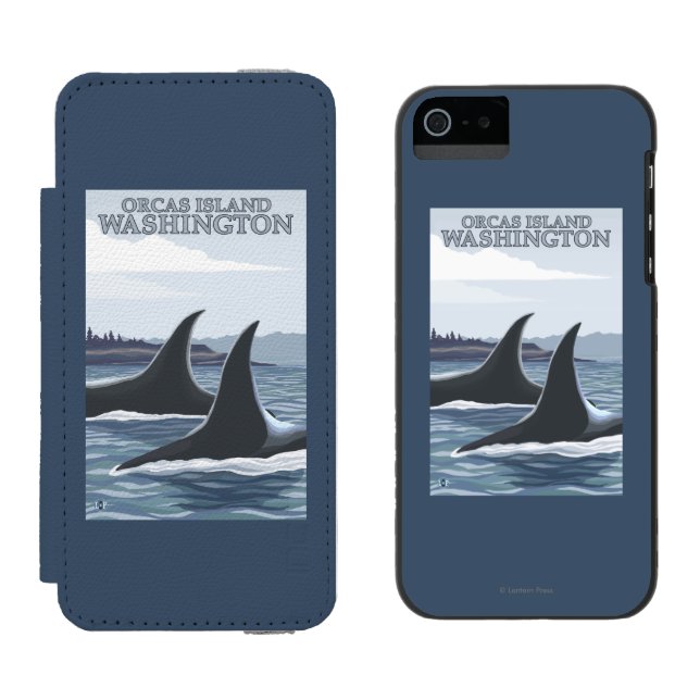 Orca Whales #1 - Orcas Island, Washington Incipio iPhone Wallet Case (Side by Side)
