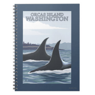 Orca Whales #1 - Orcas Island, Washington Notebook