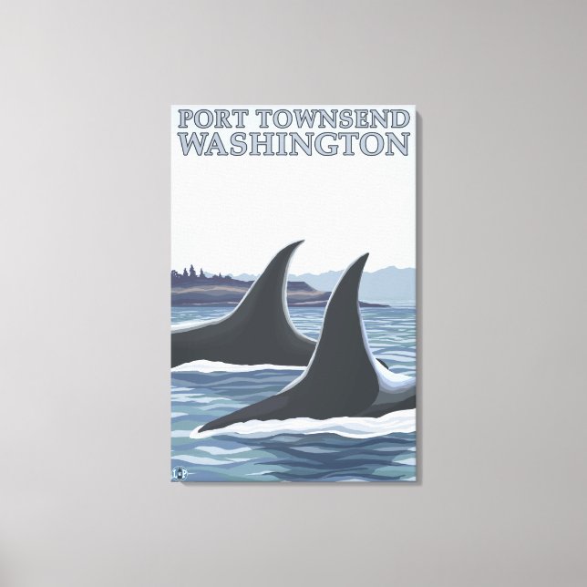 Orca Whales #1 - Port Townsend, Washington Canvas Print (Front)
