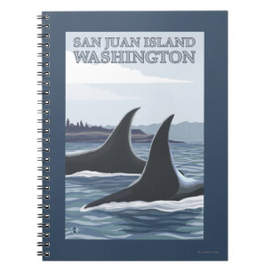 Orca Whales #1 - San Juan Island, Washington Notebook