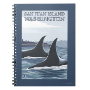 Orca Whales #1 - San Juan Island, Washington Notebook