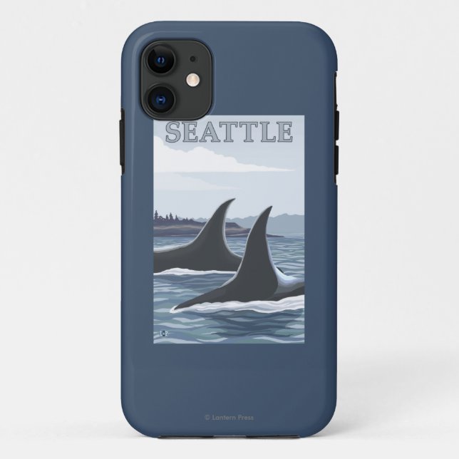 Orca Whales #1 - Seattle, Washington Case-Mate iPhone Case (Back)