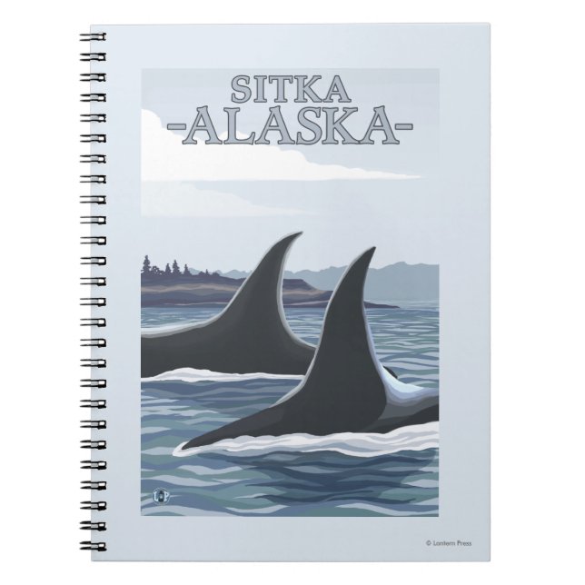Orca Whales #1 - Sitka, Alaska Notebook (Front)