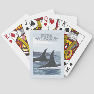 Orca Whales #1 - Sitka, Alaska Playing Cards