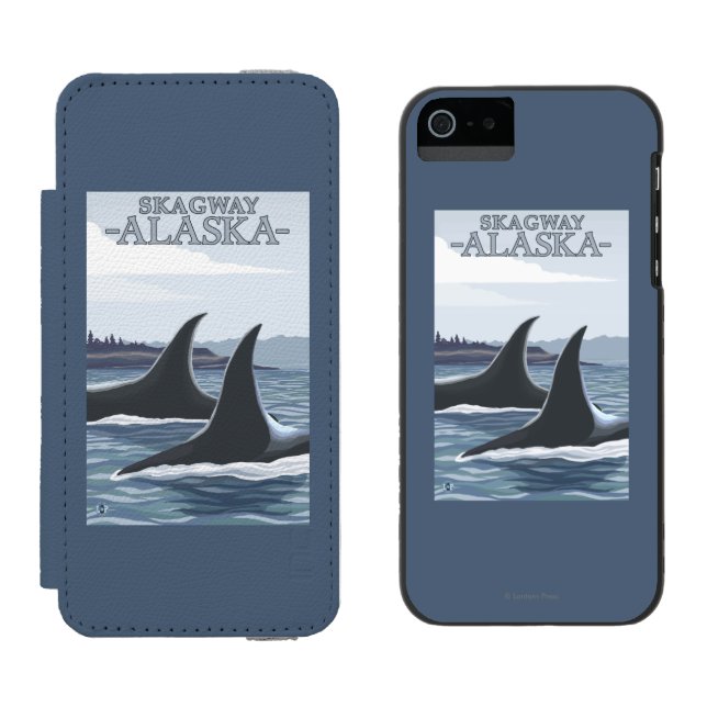 Orca Whales #1 - Skagway, Alaska Incipio iPhone Wallet Case (Side by Side)