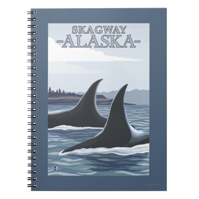 Orca Whales #1 - Skagway, Alaska Notebook (Front)