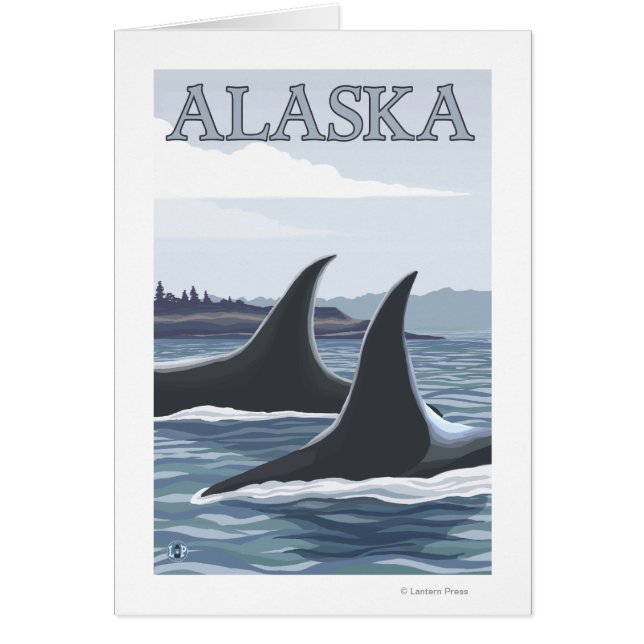 Orca Whales #1- Vintage Travel Poster (Front)