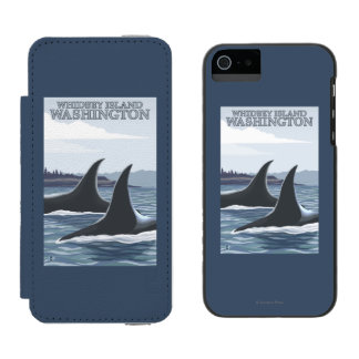 Orca Whales #1 - Whidbey, Washington Incipio Watson™ iPhone 5 Wallet Case
