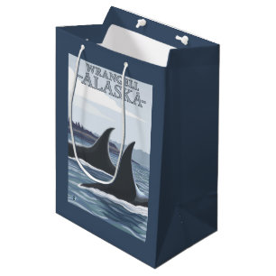 Orca Whales #1 - Wrangell, Alaska Medium Gift Bag