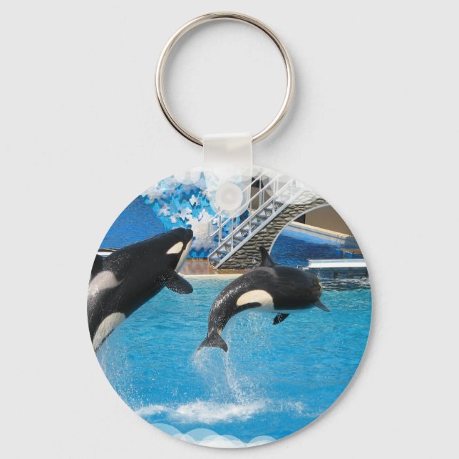 Orca Whales Keychain (Front)