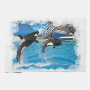 Orca Whales Kitchen Towel