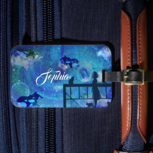 Orca Whales Luggage Tag