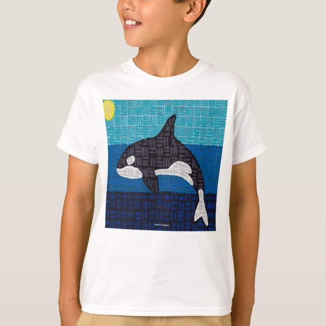 Orca (white) - Boy's Basic T-Shirt (Front)