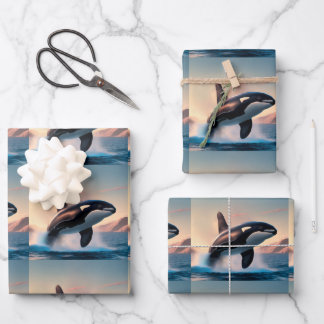 Orca Wrapping Paper Sheet