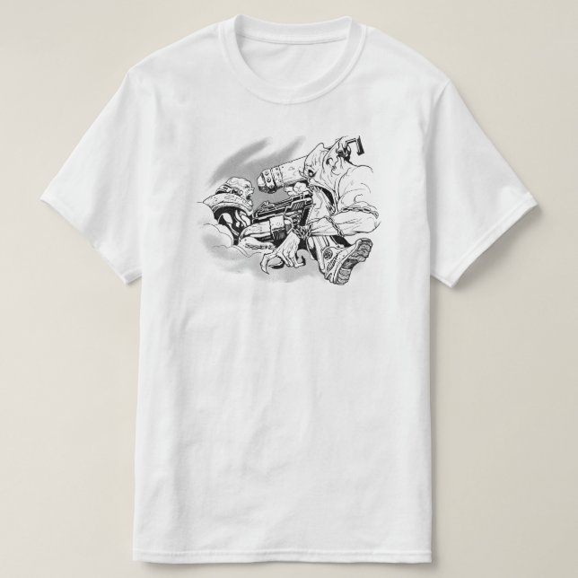 Orcan Duel Fantasy Art Gamer Graphic T-Shirt (Design Front)
