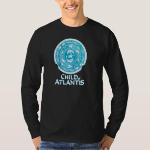 Orcas dolphins sea turtle Atlantis Symbol Pul Hood T-Shirt