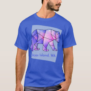 Orcas Island Galaxy Bear Abstract Geometrical Anim T-Shirt