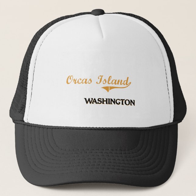Orcas Island Washington Classic Trucker Hat (Front)