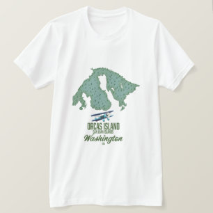 Orcas Island, Washington, USA map T-Shirt