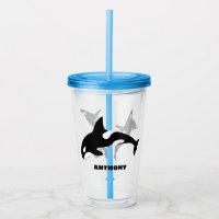 Orcas Killer Whales Personalised Travel Cup