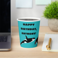 Orcas Killer Whales Teal Blue Birthday Party