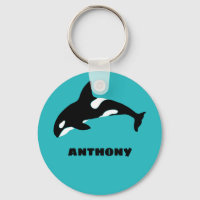 Orcas Killer Whales Teal Blue Personalised