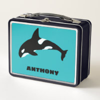 Orcas Killer Whales Teal Blue Personalised